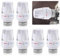 Geakv Thermostatic Radiator Valve Replacement, 6 Pcs, Metal, Brass, Polished, 1/2 in, 12 Ports, BSPT, Cutting Ring, VALVE