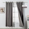 MYSKY HOME Gardinen Blickdichte Vorhänge Schlafzimmer Vorhang Ösen Kälteschutz Blackout Curtain Verdunkelung, H 225 x B 130 cm, Dunkelgrau, 2er Set