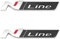 Aufkleber für Hyundai Kona Hecktrunk N Line Logo Aufkleber Emblem Aufkleber 11,6 x 2,2 cm, 2 Stück