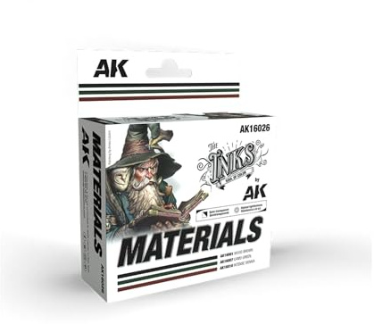 AK Interactive Miniatur-Maltinten-Set – Acryl-Künstlertinten – Flasche – Orange, Lila, Grün