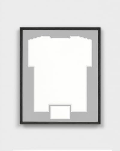 ARTIS - Bilderrahmen für Trikot - Trikotrahmen Fußball aus Holz - Objektrahmen 52,5x62,5x3 cm - Handball, Volleyball Trikot Rahmen – Jersey Frame für Sporttrikots – Frametheshirt Basic Schwarz