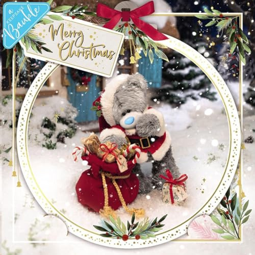 Me to You Bear 3D Holographic Sack Of Presents Christmas Card