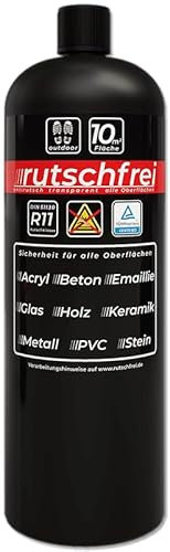 rutschfrei strong - transparente Antirutschbeschichtung für den Schuhbereich - Rutschschutz für Garage, Einfahrt, Fliese, Treppe, Holz, Terrasse und alle Oberflächen im Innen- und Außenbereich