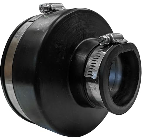 Pipe Coupling Adaptor 110mm-122mm to 48mm-56mm, EPDM Rubber Flexible Underground Drainage Reducer Fitting Channel Drain Connector