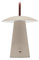 LUUK Studio New: Battery-Operated LED lamp in Mushroom Shape, Modern Design, dimmable by Touch, IP54 Outdoor Suitable, for Garden, Living Room and Bedroom, Beige
