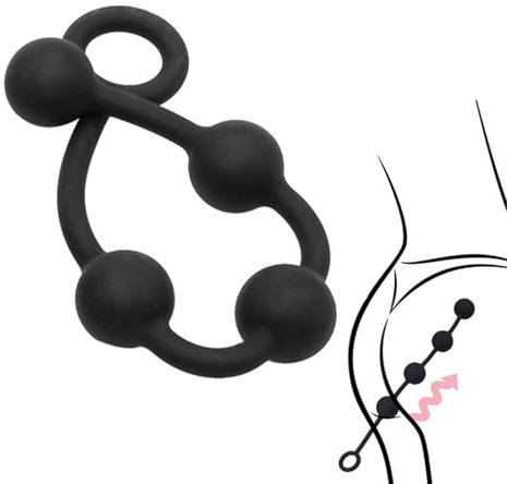 Qiyasex Silikon Analkugeln Anal Kette Mit 4 Kugeln Analplugs FüR Eine Sexuelle Stimulation Schrittweise, Dildo Beads Sexspielzeug MäNner Frauen Extra Lang Hook Anus Masturbator Sex Toy(S)