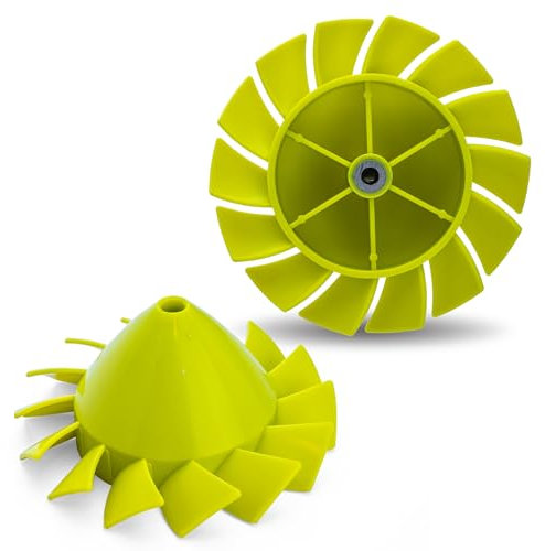 BlueStars 2 Packs 529437004 Blower Fan Blade - for Ryobi 18V Cordless Leaf Blower P2108 P21081 P21081VN P21081VNM - Replaces 529437003 529437001 with Insert Nut