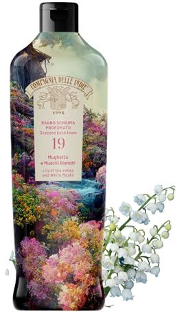Compagnia delle Indie - Bagnoschiuma Idratante Mughetto e Muschi Bianchi - Profumato e Delicato - Adatto a Pelle Sensibile - Formula per Uomo e Donna - 500ml