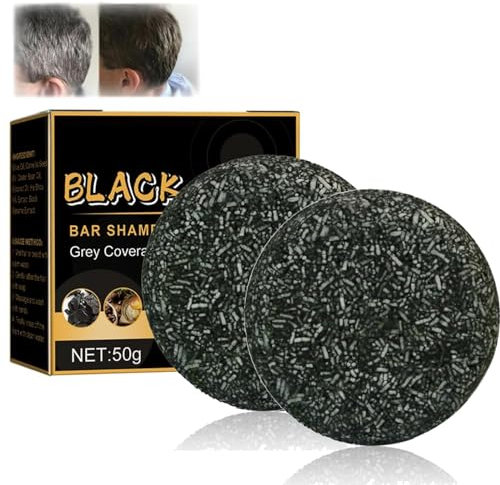 Anti Gray Bar, Grey Hair Reverse Bar, Stellt Die Natürliche Haarfarbe Wieder Her, Anti-Gray Bar, Grau Glanz Seife, Gray Hair Reverse Bar, Natural Hair Darkening Shampoo Bar Für Graues Haar (2Pcs)