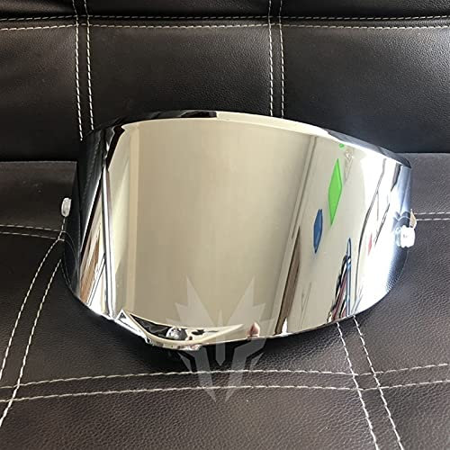 SZSMHL Visiere per Casco, Adatto a 11 Colori Ca-SCO Compatible with Motociclista A-G-V. PI-Sta GP RR. Corsa. R GPR 7. 0 ° Anniversario.(Silver)