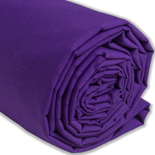 IPEA Tessuto in Cotone Popeline Viola - 200 cm x 150 cm - Made in Italy - Tessuto al Metro per Cucito, Abbigliamento, Fodere, Arredamento, Accessori, Patchwork, Stoffa Tinta Unita per Cucire