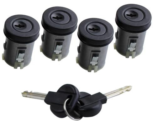 Kit 4 Barillets de Porte Avant et Latérale Gauche Droite et Porte Battante Arrière AVEC 2 Clés compatible avec CITROËN EVASION JUMPY I FIAT SCUDO ULYSSE LANCIA ZETA PEUGEOT 806 EXPERT - 4162L0 4162C9