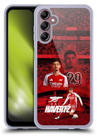 Head Case Designs Offizielle Arsenal FC Kai Havertz 2024/25 Erstes Team Gel Handyhülle Hülle [Militärischer Schutzgrad] Kompatibel mit Samsung Galaxy A14 5G