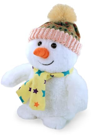 Teddys Rothenburg Kuscheltier Schneemann mit Mütze und Schal 26 cm Plüschschneemann