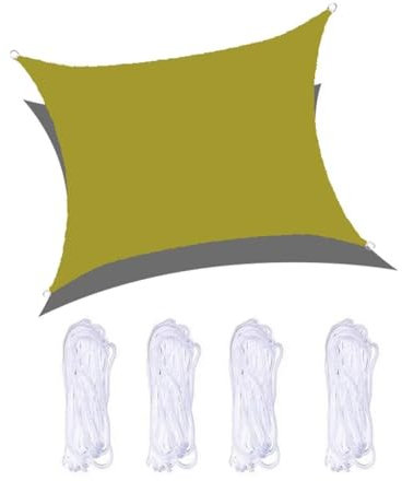 Toldo cuadrado impermeable de 3,6 x 3,6 m con protección UV para jardín, piscina, playa, toldo con 95% de protección UV