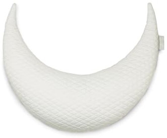 MOONBOON Mond-Stillkissen - Natur - 50 x 55 cm - Baumwolle & Buchweizenschalen-Füllung - Ergonomische Halbmondform für Komfort & Unterstützung