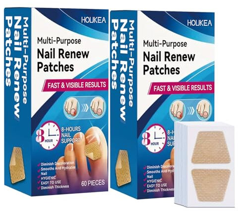 120 Stück Nagelpflaster,Zehenpflaster,Fingernägel Pflaster, Nagelpilz für Reparatur Verfärbter und Beschädigter Nägel Stärkende Nägel