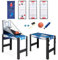 DREAMADE 6 IN 1 Spieltisch mit Basketball, Airhockey, Billard, Tischtennis, Bowling, Shuffleboard, Tischkicker, Billardtisch Multifunktionstisch für Kinder & Erwachsene