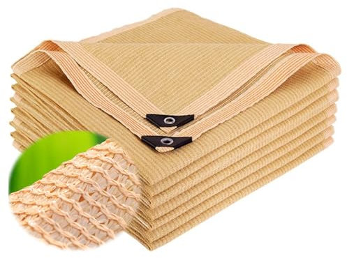 Generico Telo Ombreggiante con Occhielli,Rete Ombreggiante, 80% Resistente Ai Raggi UV ReteTenda da Sole Traspirante,per Pollaio Posto, Fiore, Campeggio(5 x 6 m)