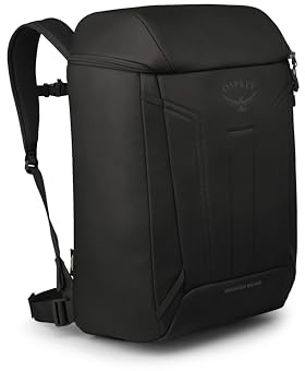 Osprey Mountain Bound Ski & Snowboard Boot Bag - Backpack with AirScape™ Technology and Padded Structure - Premium Winter Luggage with Shoe Changing Mat, Black