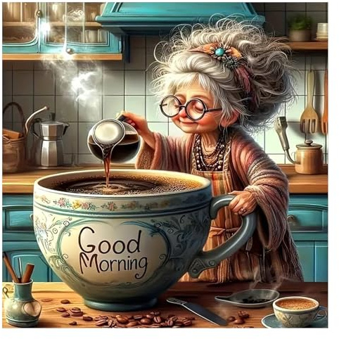 GLIDIAM Diamond Painting Oma Lustig, Diamant Malerei Bilder Küche Kaffee Motive, 30x30cm DIY Full Drill Basteln Erwachsene, Mosaik Stickerei Kreuzstich Geschenk für Wanddeko Wohnzimmer Schlafzimmer