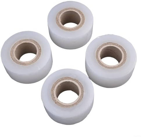 Zilimontt Nastro professionale per innesto di alberi e frutta con materiale elastico in PE per agrumi, uva, meloni e verdure, larghezza 3 mm, nastro bianco per piante da giardino