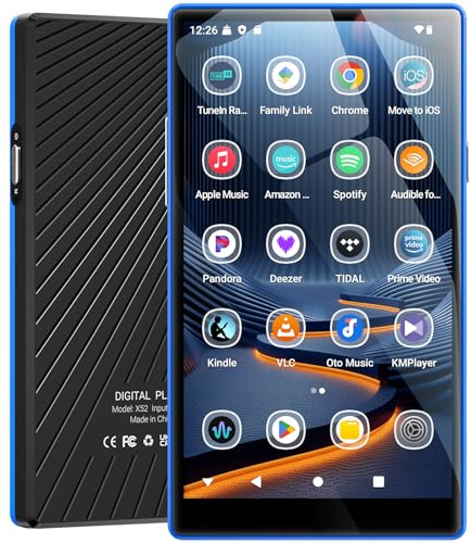 MECHEN 160GB Lettore MP3 con Spotify Android 13 Bluetooth Wi-Fi | 5 Pollici Lettore MP4, Controllo Parentale, Radio FM, Compatibile Amazon Music Deezer Audible