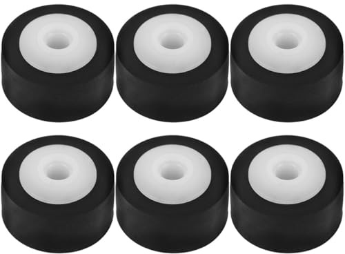 PRETYZOOM Ruote di Pressione per Videoregistratore Vhs in Plastica Nera, 6 Pezzi Resistenti All’usura per Lettori Musicali Portatili e Registratori a Cassette