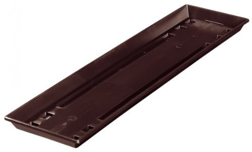 Geli 804 060 08 - Platillo para macetas, Rectangular, 60 x 15,50 cm, Color marrón