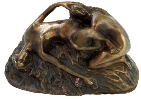 Kunst & Ambiente - Bronzeskulptur - Lesbische Mädchen auf Fels - signiert - Lambeaux - Erotik - Bronze - Deko Dekoration - Sex Skulptur