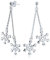 Weihnachtsfeiertagsparty Schneeflocken-Tropfenquastenohrringe Für Frauen Teenager Poliertes .925 Sterling Silber