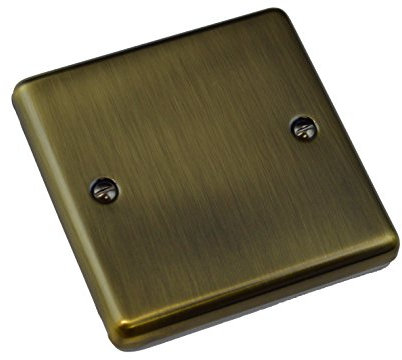 Antique Brass Single Blanking Plate (Windsor)