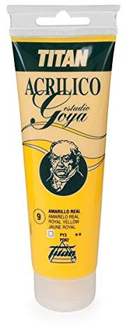 Gelben Farben Titan Goya Acrylics Study - Rohr 125 ml, 9-Amarillo Echt