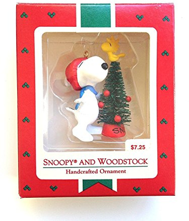 Hallmark QX4729 Snoopy & Woodstock, handgefertigt 1987