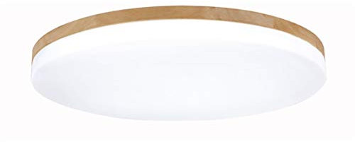 Wandun Deckenleuchte Holz Wohnzimmer Lampe Rund Flach Wohnzimmerlampe Holzlampe Eiche Deckenlampe Schlafzimmer Vintage Leuchte Decken Licht Mit Led Zimmerlampe