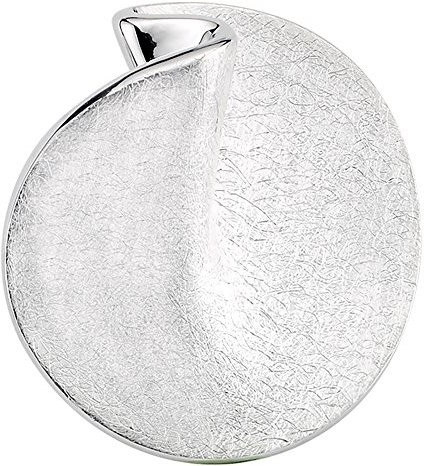 Vinani Damen Anhänger für Ketten - Kreis Design rund elegant gebürstet - 925 Sterling Silber für Frauen - 2ARG-EZ