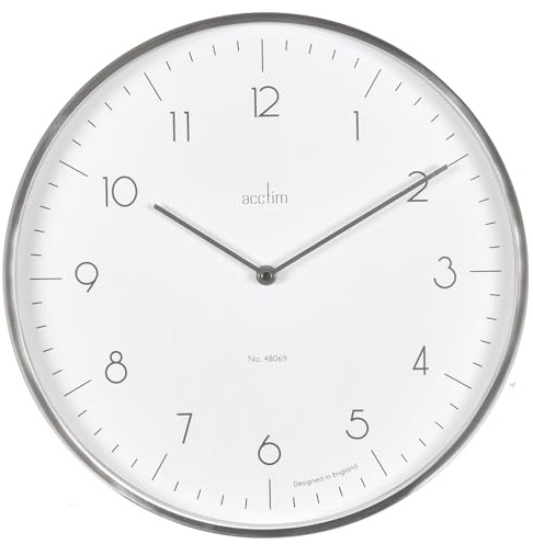 Acctim 29512 Madison Silver Wall Clock