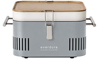 Heston Blumenthal Everdure CUBE Portable Charcoal BBQ - Stone Grey A