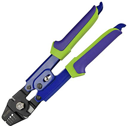 Booms Fishing CP1 Blue Fishing Crimping Pliers with Built-in Wire Cutters