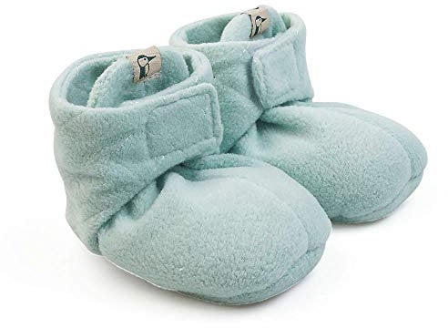 GRÜNSPECHT Baby-Wärmesöckchen, mit Rapssamen gefüllte Babysöckchen für warme Füße, für Mikrowelle & Backofen, Geschenk Geburt, Größe 1: 6-15 Monate, grün (136-V1)