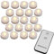 Monzana® Teelichter LED +300H elektrisch flackernd mit Fernbedienung mit Batterien flammenlose realistische Kerzen hell warm weiß 30er Set je 3,7cm