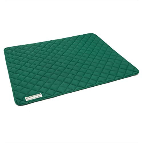HOUND & NATURE Öko Hundedecke Davos - weiche Hundematte waschbar, gepolsterte Liegedecke für sehr große Hunde hygienisch, robust & nachhaltig (XL - 120 x 100 cm, grün)