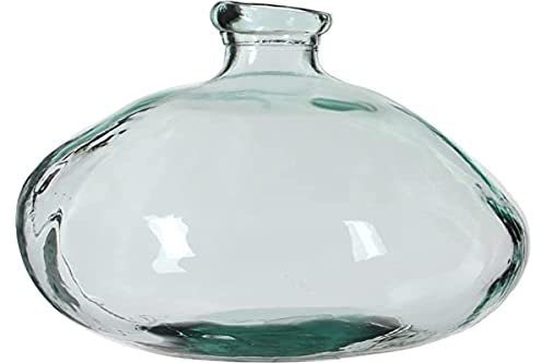 MICA Decorations Organic Vase transparent-H33 x D33 cm Dekorative Vase, Mehrfarbig, einzigartig