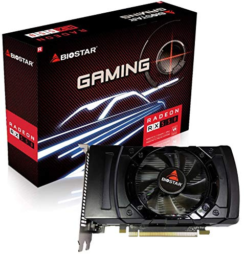 Biostar Carte graphique Radeon RX 550 4 Go GDDR5 128-Bit DirectX 12 PCI Express 3.0 x16 DVI-D Dual Link, HDMI, DisplayPort, Gaming Edition (renouvelé)
