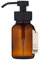 Kuishi Amber Glass Foaming Liquid Soap Dispenser with Black Pump, 250ml Recycled Soap Bottle, UV Protective Amber Glass Container, BPA-Free Black Pump