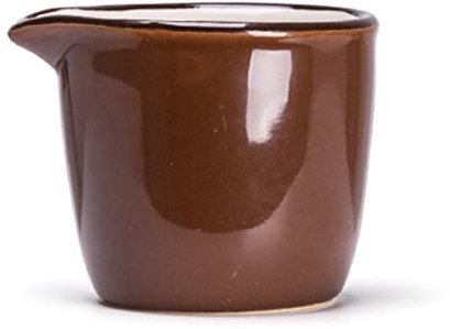 XXXXW Cruche à Lait Porcelaine Gravy Sauce Saucière Saucière Soucoupe Stand Sauce Traditionnelle Porcelaine Saucière avec Soucoupe (Rouge) Pot à Lait Saucière (Color : Brown)