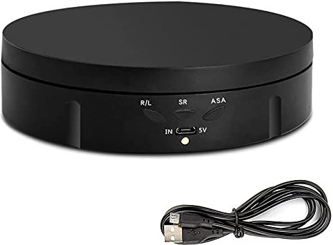 Rotating Display Stand, 360 Degree Electric Rotating Turntable, Ultra-Quiet Motorized Rotating Display Stand for Display Jewelry, Watch, Digital Product,3D Models and Collectibles - 10kg Load Bearing