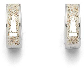 DUR Schmuck: Ohrring, Creole Kap Arkona der Rügen Leuchtturm Ohrring mit Strandsand O5251