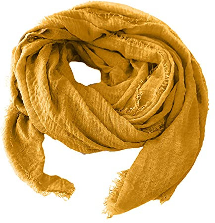 Niklarson Schal Tuch honiggelb 190x100cm Damen Poncho Stola Pareo Viskose T2005