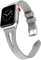 Ersatzarmband Kompatibel mit Apple Watch 7 41mm Armbänder Leder Grau, Herren Damen Leder Smartwatch Wrist Strap Bracelet Uhrenarmband Kompatibel mit Apple Watch Serie 1 2 3 4 5 6 7 SE 41mm 40mm 38mm
